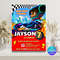 Hot Cars Birthday Invitation Hot Cars Lets Race Birthday Party Digital Invitation Boys Birthday Car 3