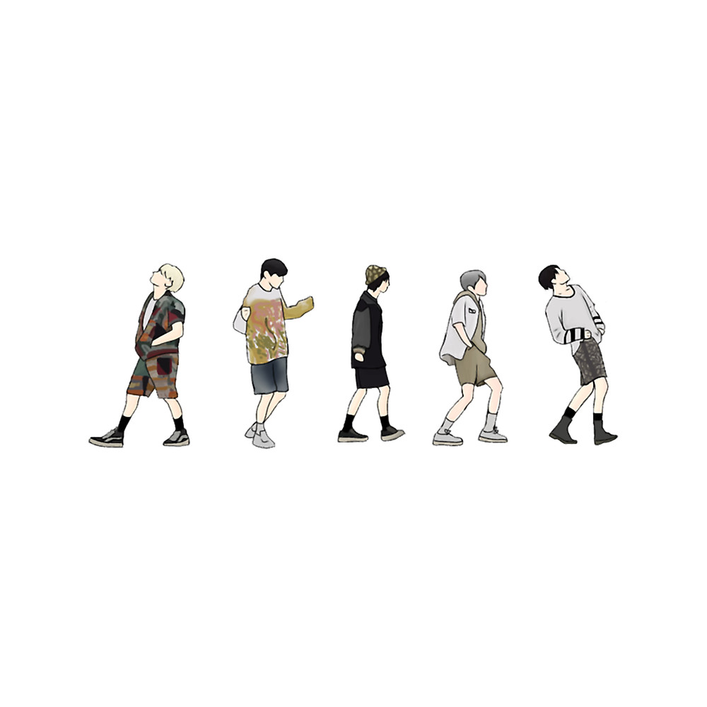 TXT 0X1=LOVESONG MV Walking minimalist color ver.png
