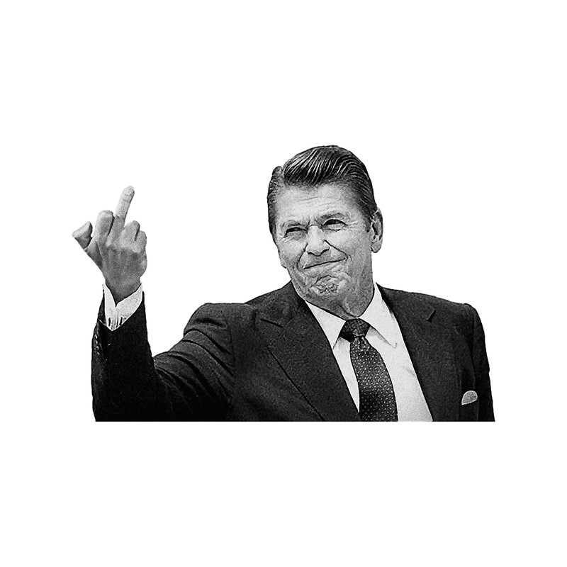 Ronald Reagan Flipping The Bird .png