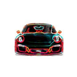 porsche neon graphic