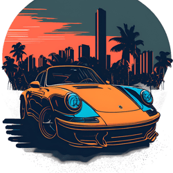 retro porsche