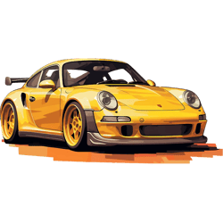 yellow porsche