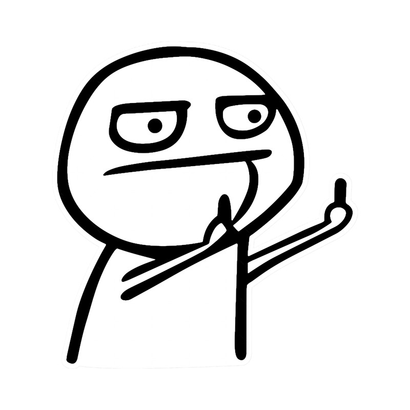 Funny Fuck Middle finger Troll Face Meme.png