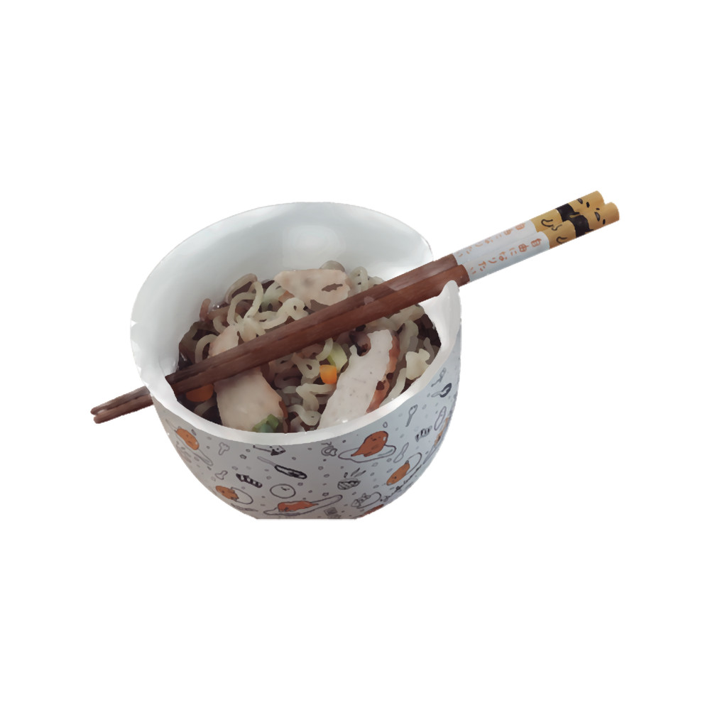 Ramen Bowl With Chopsticks .png