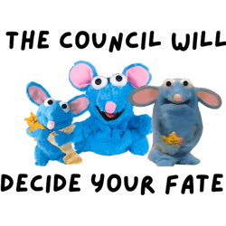 yellow cat egg graphicthe council will decide your fate