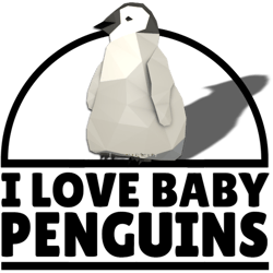 Low Poly Baby PenguinI Love Baby Penguins