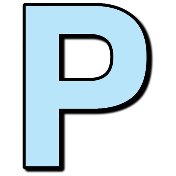 Blue letter P | Inspire Uplift