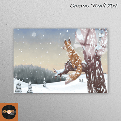 wall art, glass wall art, glass printing, fox kids glass, landscape glass art, view glass art, forest glass decor, kids