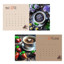Coffee calendar 2024.  12 MONTH