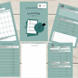 Financial planner. Biweekly budget planner. Financial planner printable.