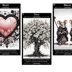 lenormand deck printable with answers 36 backed cards. a unique author's oracle. dark oracle deck.