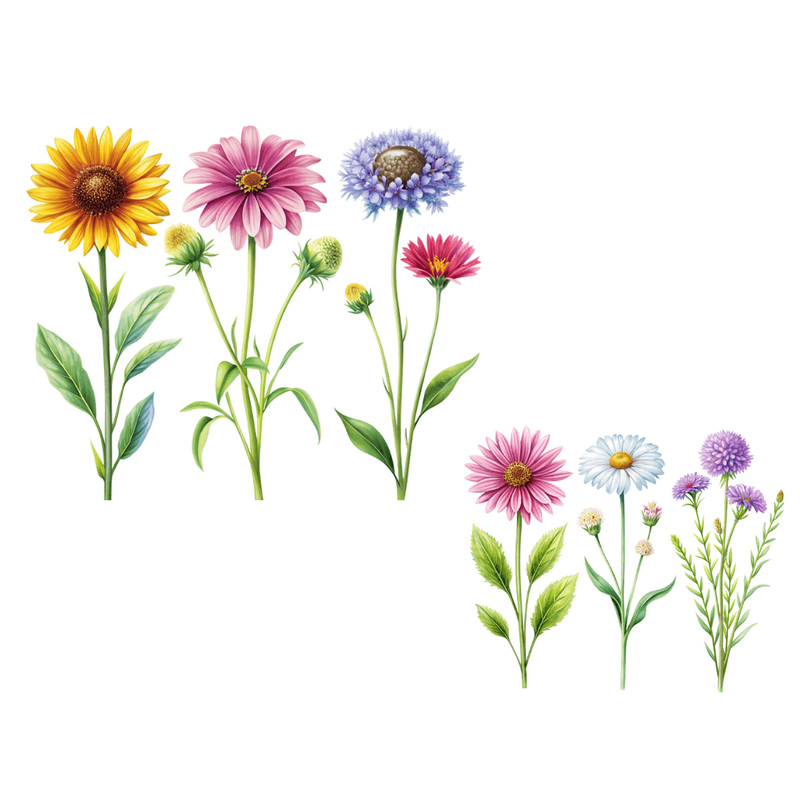 Wild Flower Clipart Wild Flowers 30 Png Greenery Clipart Wildflower Clipart Daisy Clipart 4