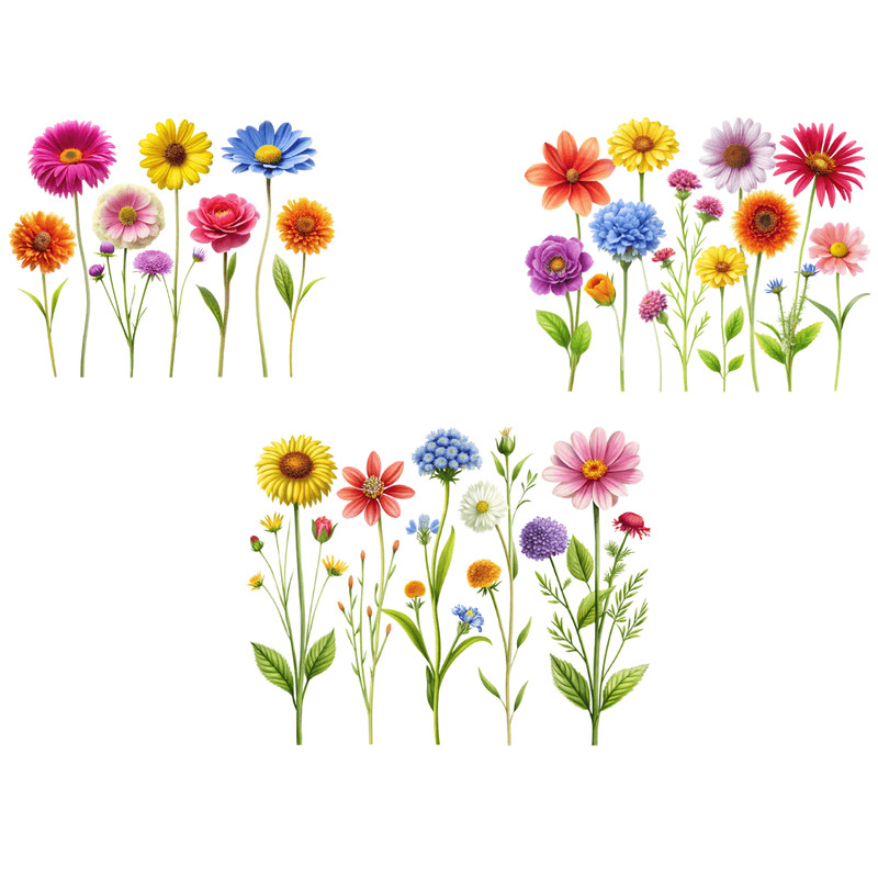 Wild Flower Clipart Wild Flowers 30 Png Greenery Clipart Wildflower Clipart Daisy Clipart 6