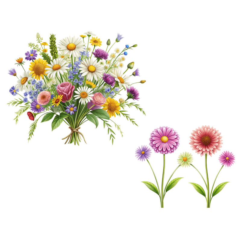 Wild Flower Clipart Wild Flowers 30 Png Greenery Clipart Wildflower Clipart Daisy Clipart 7