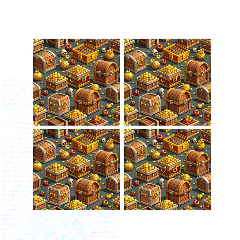 Pirate Seamless Pattern Pirate Ship Pirates Png Treasure Chest 3d Seamless 15 PNG Printing Paper 2