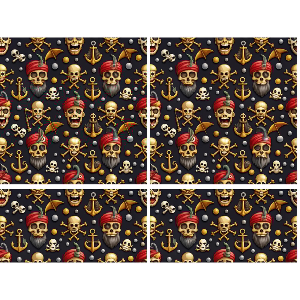 Pirate Seamless Pattern Pirate Ship Pirates Png Treasure Chest 3d Seamless 15 PNG Printing Paper 3