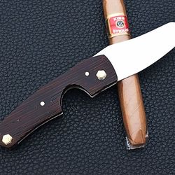 Handmade Cigar Cutter Blade D2 Steel Handle Wood, Cigar Cutter Knife, Cigar Cutter Uk, Cigar Cutter Amazon