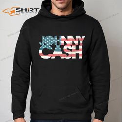 johnny cash hoodie american flag