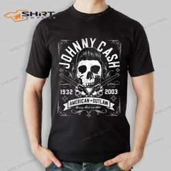 johnny cash shirt american outlaw skull