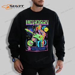 jimi hendrix sweatshirt guitar blacklight black