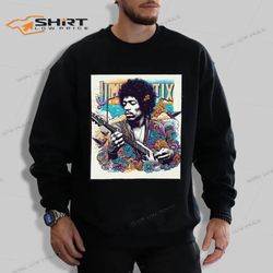 jimi hendrix play the guitar sweatshirt