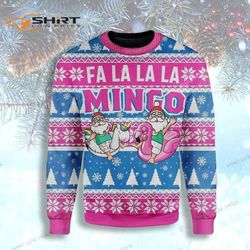 fa la la la mingo ugly christmas sweater santa