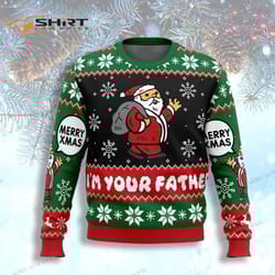 spoiler christmas santa clau ugly christmas sweater