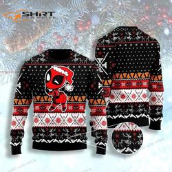 deadpool merry kissmyass ugly christmas sweater
