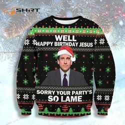 so lame party-recovered ugly christmas sweater