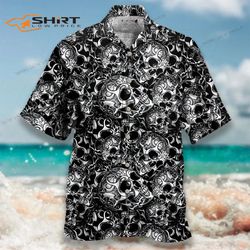 skull 4 hawaiian shirt unisex