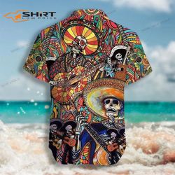 skull 3 hawaiian shirt unisex