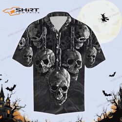 chained skull 3d hawaiian shirt