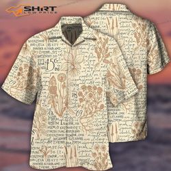 botany writing hawaiian shirt