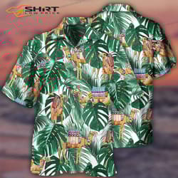 camel in tropical forest hawaiian shirt