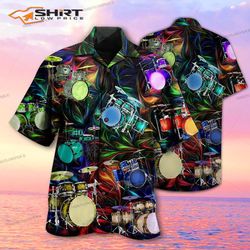 drum amazing music lover drum hawaiian shirt