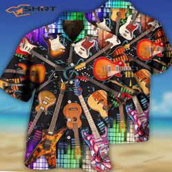 guitar love music style hawaiian shirt