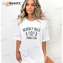 beverly hills tennis club t-shirt varsity custom