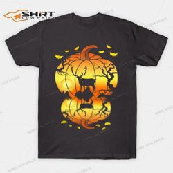 deer pumpkin halloween t-shirt