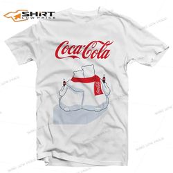 coca cola polar bear christmas t-shirt for unisex