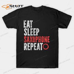 eat sleep saxophone repeat halloween t-shirt