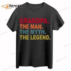 grandpa the man the legend the myth the king shirt fathers day lion face shirt