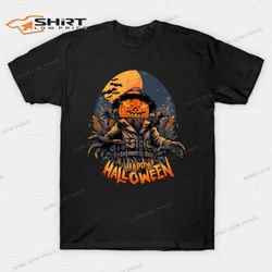 scarecrow pumpkin halloween t-shirt