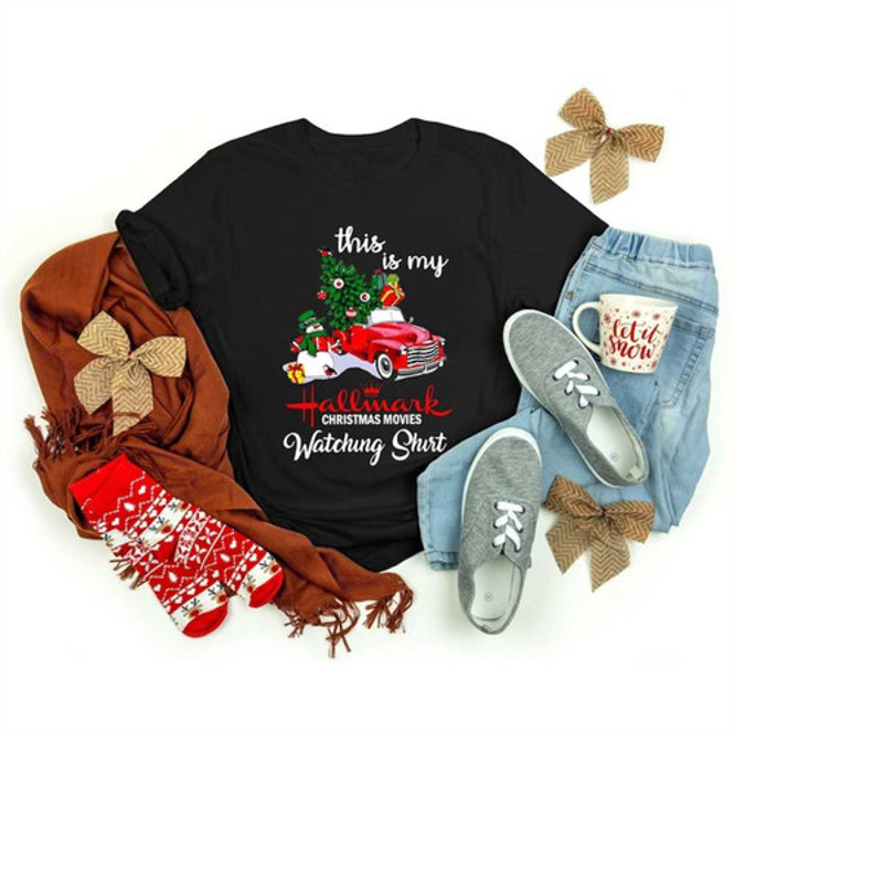 This Is My Movie Watching Shirt, Hallmark Snowman Red Truck Shirt, Christmas Red Truck Shirt, Merry Christmas Sweatshirt