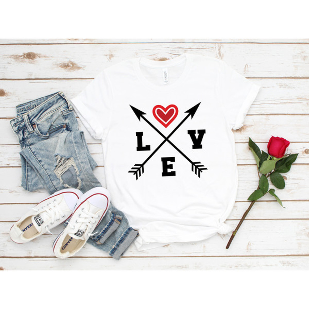 Love Crossed Arrows Valentines Day Love Shirt ,Valentines Shirt, Valentines Day Shirt Love Tee,Love T shirt, Valentines