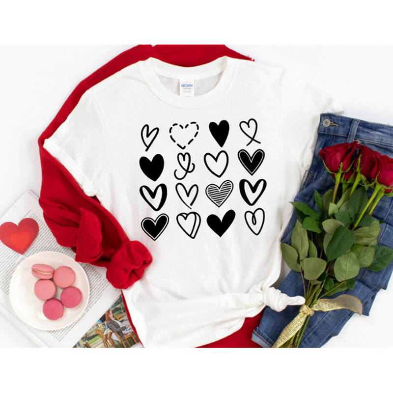 Multi Heart Shirt, Valentines Day Shirt, Heart Shirt, Love Shirt, Heart Valentines Day Shirt, Valentines Day T-shirt