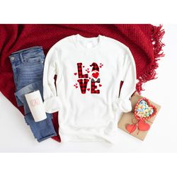 plaid love gnome heart shirt, gnome heart t-shirt, cute valentine shirt, valentines day gift, love gnome shirt