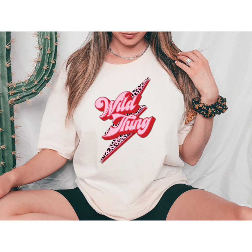Wild Thing Shirt, Valentines Day Shirt, Leopard Valentine Shirt, Thunderbolt Shirt, Valentine Sweatshirt
