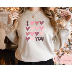 valentine sweatshirt, valentines day gift, happy valentines day sweatshirt, heart love sweatshirt, couple gift