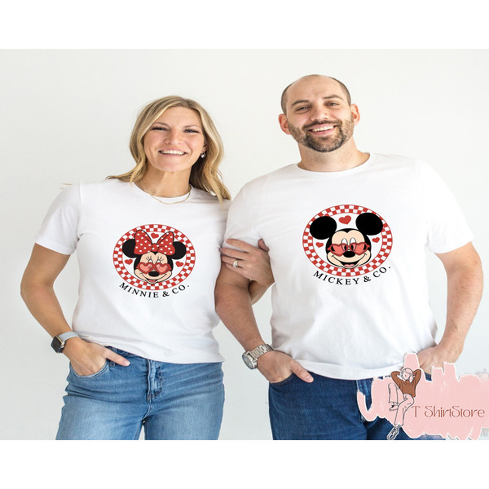 Mickey and Minnie Valentine Shirt, Disneyland Valentine Shirt, Funny Valentine Tshirt, Retro Valentine Shirt, Valentines