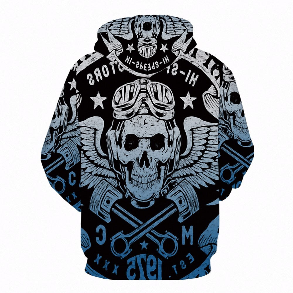 Raiders Skull Hoodie 3D, Personalized All Over Print Hoodie 3D
